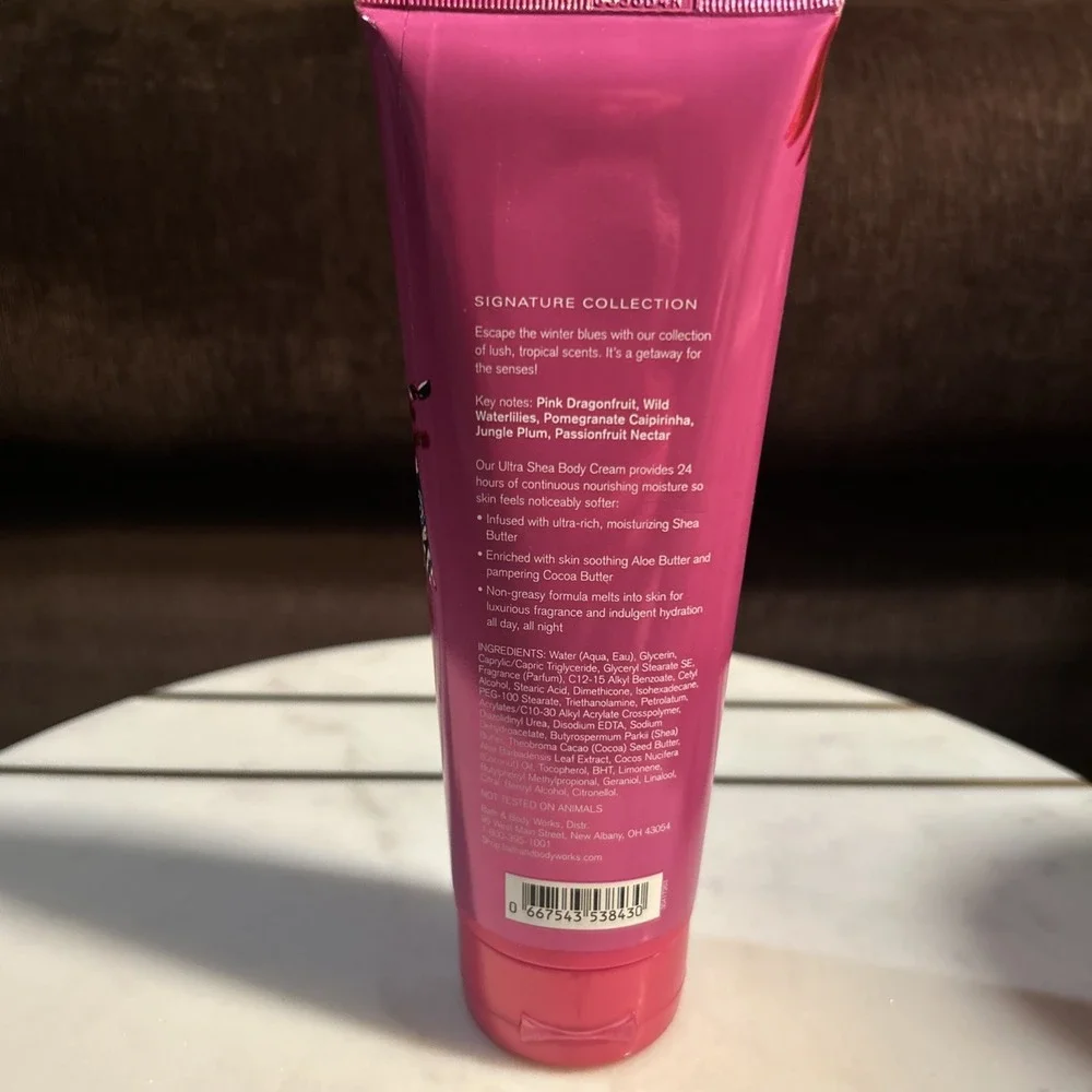 Bath & Body Works Juicy Pink Dragonfruit Ultra‎ Shea Cream 8oz Rare New